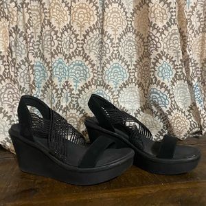 Black Skechers sandals - size 9